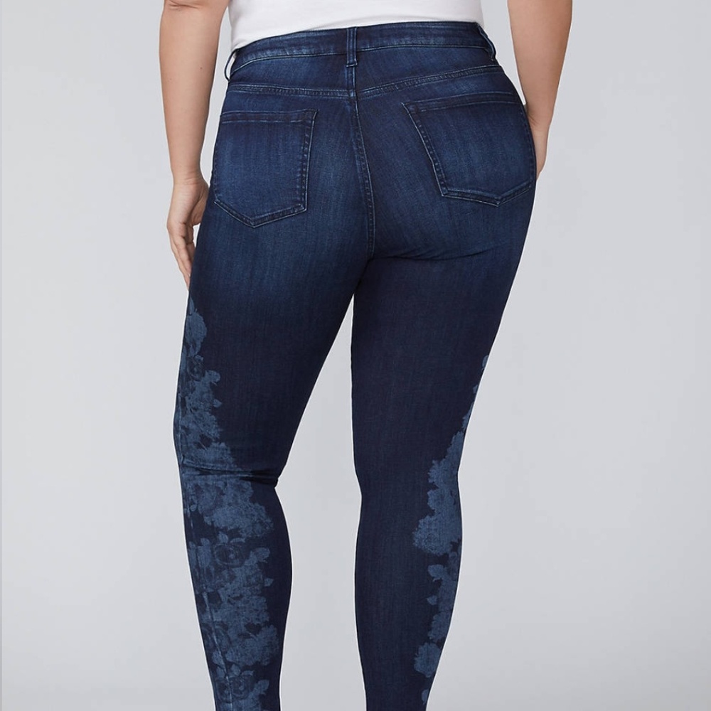 NWT Power Pocket SS Floral Skinny Jean - Picture 2 of 3